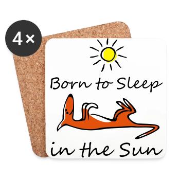 Born to sleep in the sun - Untersetzer (4er-Set) - Weiß - Vorne