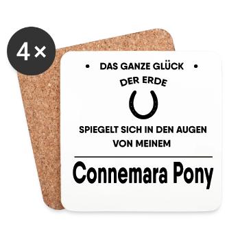 Connemara Pony Geschenk - Untersetzer (4er-Set) - Weiß - Vorne