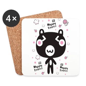 Happy tininess - Coasters (set of 4) - white - Front