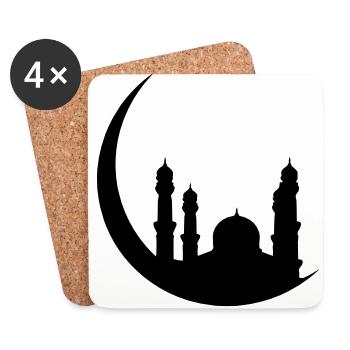 Islam Moschee Halbmond Orient - Untersetzer (4er-Set) - Weiß - Vorne