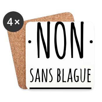no kidding - Coasters (set of 4) - white - Front
