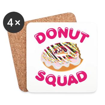 Donut Squad Doughnut Kader Lustiges Geschenk - Untersetzer (4er-Set) - Weiß - Vorne