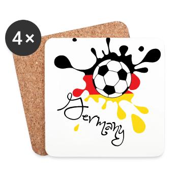 Football Allemagne WM WM Coupe du Monde - Dessous de verre (lot de 4) - blanc - Devant