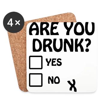 Are you drunk? - Coasters (set of 4) - white - Front