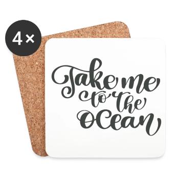 Take me to the Ocean - Coasters (set of 4) - white - Front