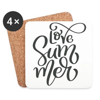 Love Summer - Coasters (set of 4) - white - Front