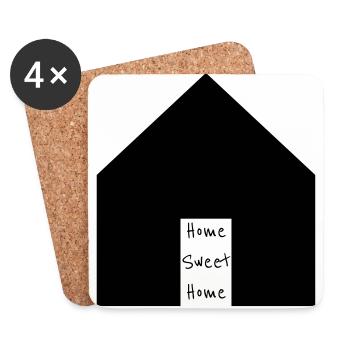 Home sweet home - Coasters (set of 4) - white - Front