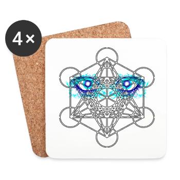 Metatron Eyes - Coasters (set of 4) - white - Front