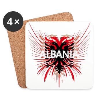 ALBANIA - Untersetzer (4er-Set) - Weiß - Vorne