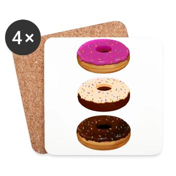 donuts - Coasters (set of 4) - white - Front