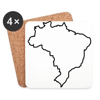 Brazil / / World Cup 2014 / / Football - Coasters (set of 4) - white - Front
