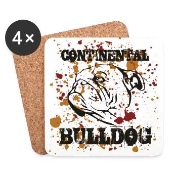 bulldog art - Untersetzer (4er-Set) - Weiß - Vorne