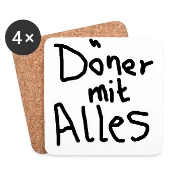 Doener with everything - Coasters (set of 4) - white - Front