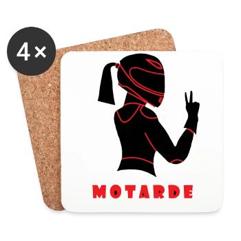 Biker - Coasters (set of 4) - white - Front