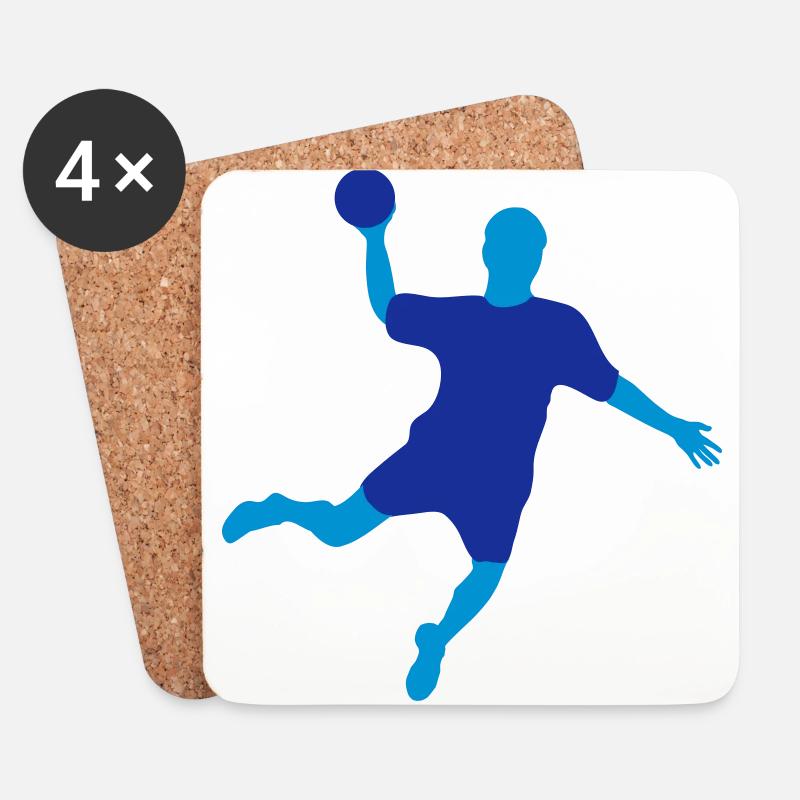 Handball - Untersetzer (4er-Set) - Weiß