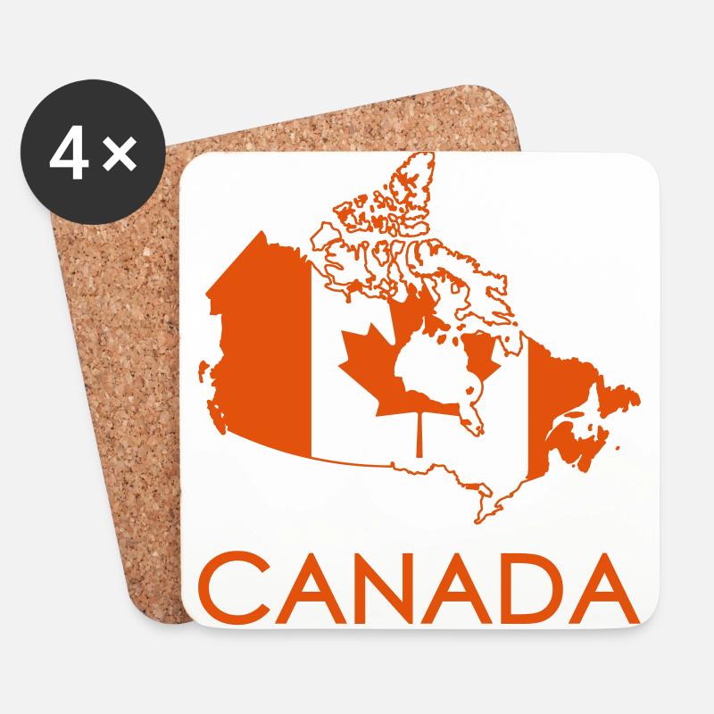 Canada - Coasters (set of 4) - white