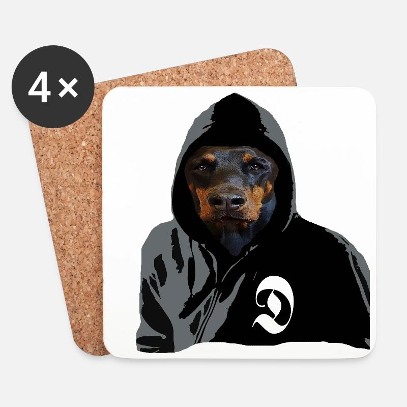 Dobermann Hunderasse Hundesport, Dobermann - Untersetzer (4er-Set) - Weiß