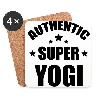 Yoga / Yogi / Buddhismus / Buddhist - Untersetzer (4er-Set) - Weiß - Vorne