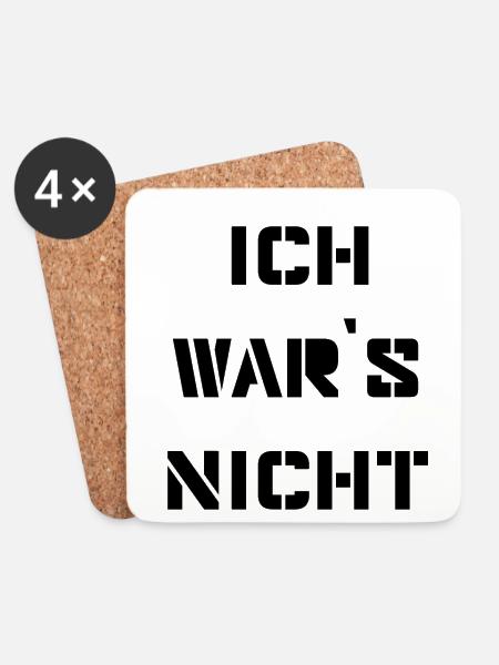 Spruch - Ich wars nicht - Untersetzer (4er-Set) - Weiß