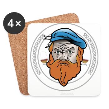 Whisky Is Water Highlander Celtic Design - Coasters (set of 4) - white - Front