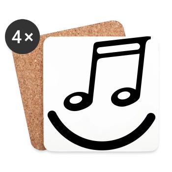 musik - Untersetzer (4er-Set) - Weiß - Vorne