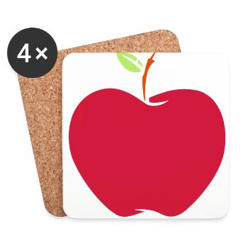 apple - Coasters (set of 4) - white - Front