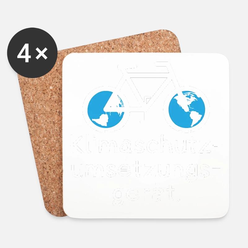 Klimaschutz - Untersetzer (4er-Set) - Weiß