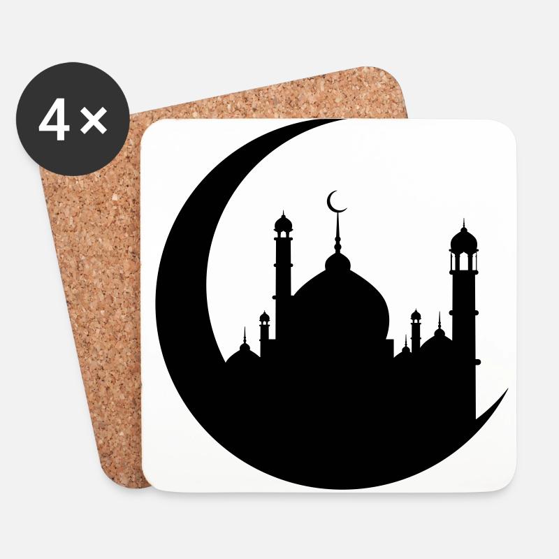 Moschee - Untersetzer (4er-Set) - Weiß