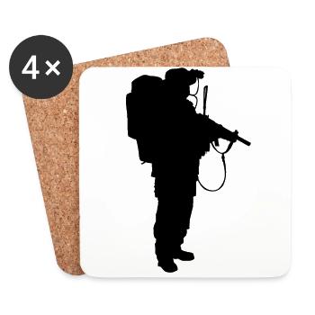 Special forces soldier - Coasters (set of 4) - white - Front