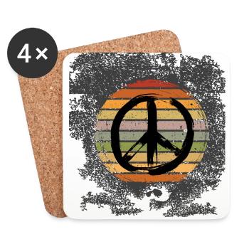 Peace - Coasters (set of 4) - white - Front
