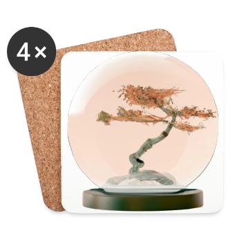 Bonsai 4, digital Art - Untersetzer (4er-Set) - Weiß - Vorne