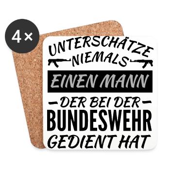 Bundeswehr Veteran - Untersetzer (4er-Set) - Weiß - Vorne