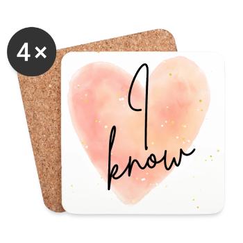 I know - Untersetzer (4er-Set) - Weiß - Vorne
