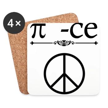 Formule de la paix - Dessous de verre (lot de 4) - blanc - Devant