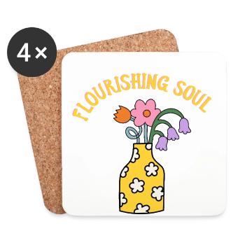 Flourishing Soul - Awakening - Coasters (set of 4) - white - Front