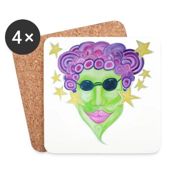 Princess Glitter Fairy - Coasters (set of 4) - white - Front