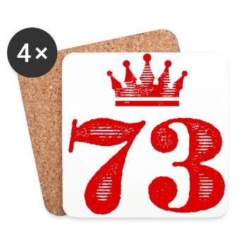 73 Crown figure - Coasters (set of 4) - white - Front