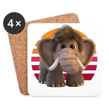 Mammut Baby - Untersetzer (4er-Set) - Weiß - Vorne