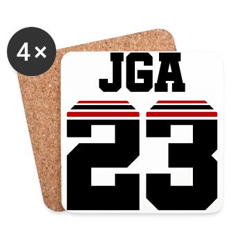 Jga 23 Maillot Enterrement de vie de jeune fille - Dessous de verre (lot de 4) - blanc - Devant