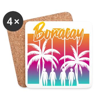 Family Sunset in Boracay - Coasters (set of 4) - white - Front