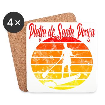 Platja de Santa Ponça - Untersetzer (4er-Set) - Weiß - Vorne