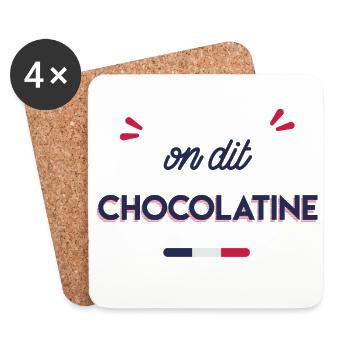 We say chocolatine - Coasters (set of 4) - white - Front