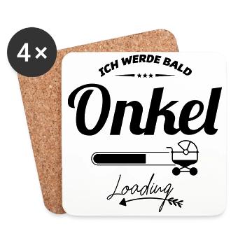 Ich werde bald Onkel - Untersetzer (4er-Set) - Weiß - Vorne