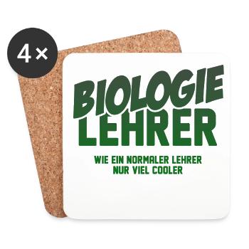 Biologie Lehrer Biologie Lehrerin Geschenk - Untersetzer (4er-Set) - Weiß - Vorne