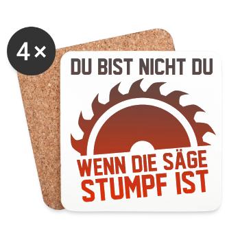 Schreiner Tischler Azubi Meister Spruch Geschenk - Untersetzer (4er-Set) - Weiß - Vorne