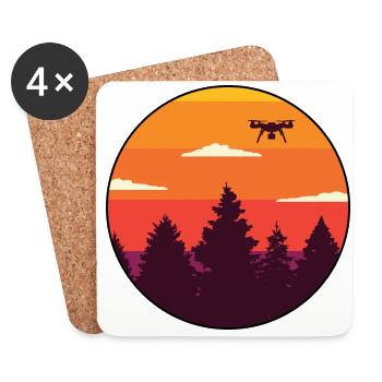 Model aircraft drone drone licence drones - Coasters (set of 4) - white - Front