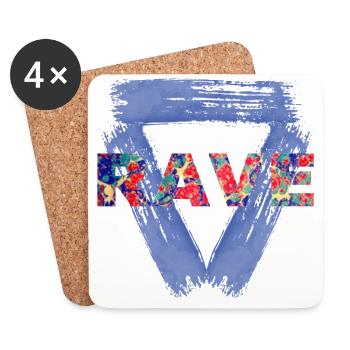 rave e 42 - Dessous de verre (lot de 4) - blanc - Devant