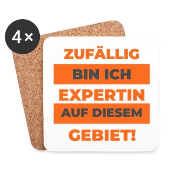 Expertin - Untersetzer (4er-Set) - Weiß - Vorne