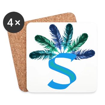 6 springs p - Coasters (set of 4) - white - Front
