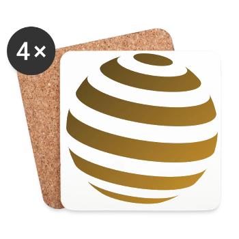 3d Kreis Kugel - Untersetzer (4er-Set) - Weiß - Vorne